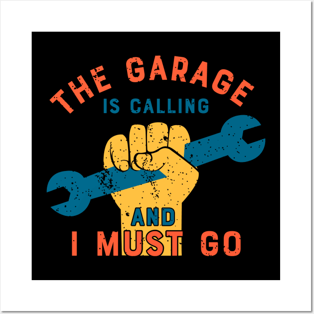 Mechanic - The Garage Is Calling Wall Art by Shiva121